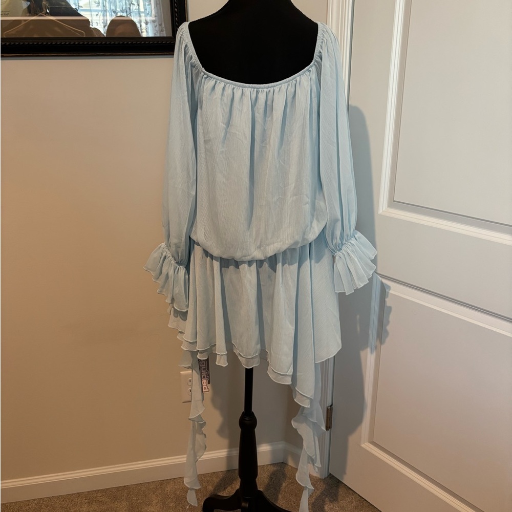 Missguided Light Blue Mini Dress